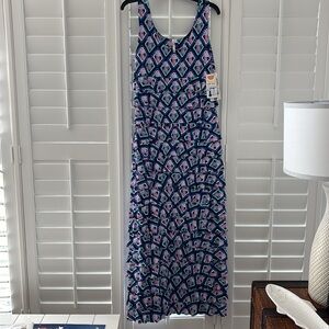 NWT LuLu B long ruffle dress multi colored pineapples Size M